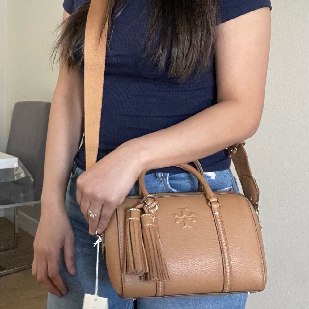 New✨  tory burch thea mini satchel  (brown) crossbody shoulder bag 146449 - Picture 11 of 14